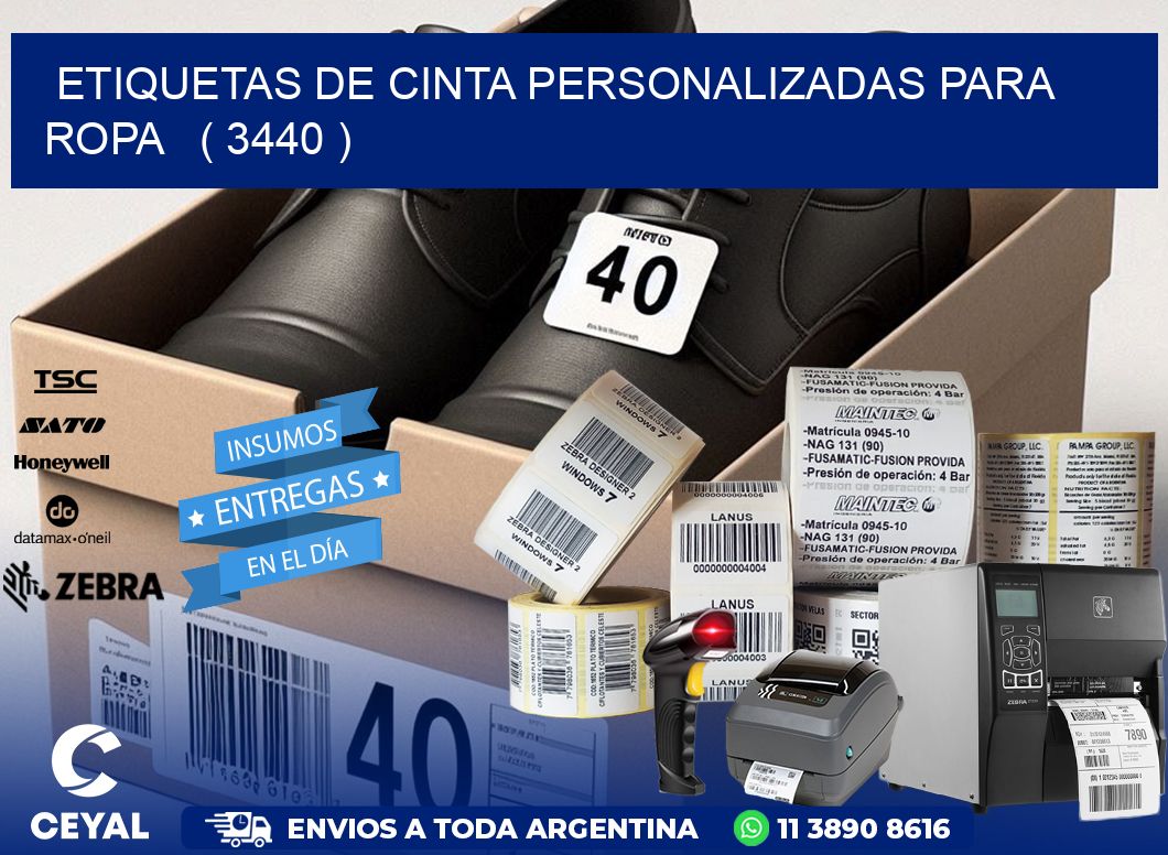 ETIQUETAS DE CINTA PERSONALIZADAS PARA ROPA   ( 3440 )