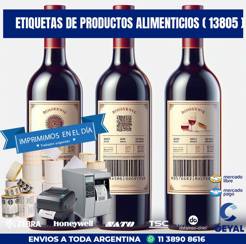 ETIQUETAS DE PRODUCTOS ALIMENTICIOS ( 13805 )
