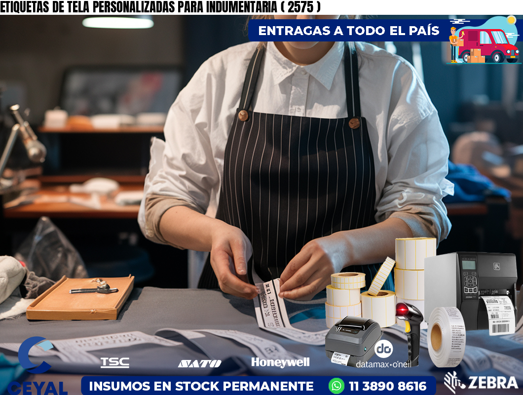 ETIQUETAS DE TELA PERSONALIZADAS PARA INDUMENTARIA ( 2575 )