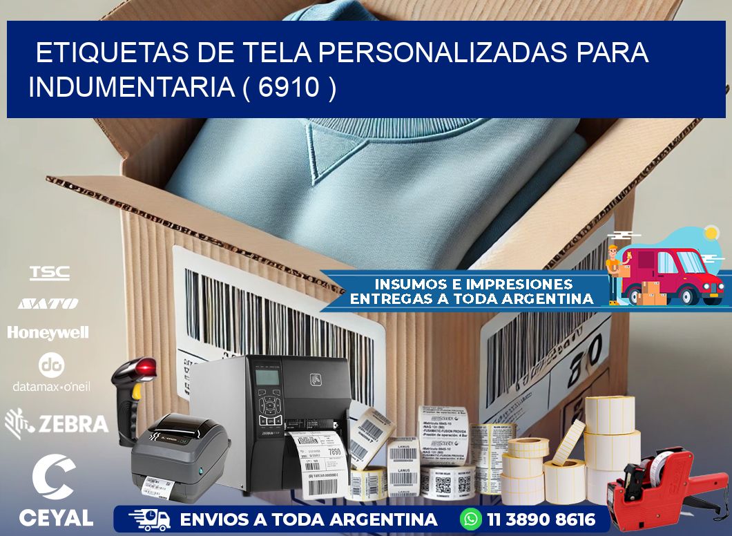 ETIQUETAS DE TELA PERSONALIZADAS PARA INDUMENTARIA ( 6910 )