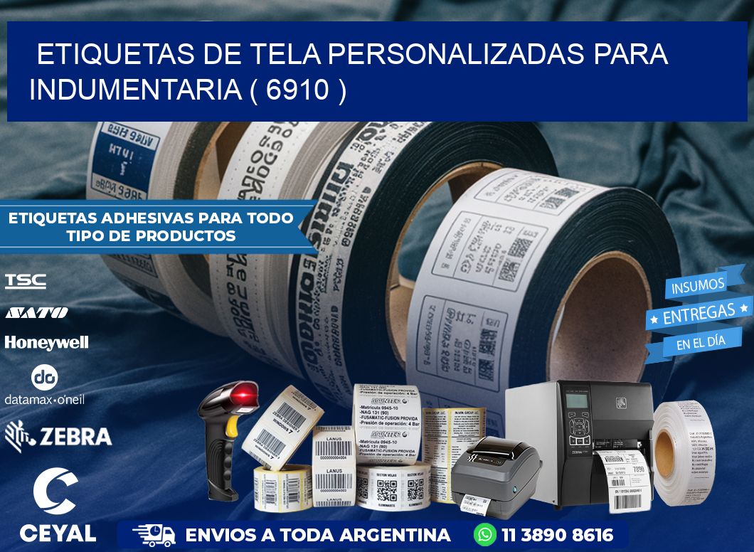 ETIQUETAS DE TELA PERSONALIZADAS PARA INDUMENTARIA ( 6910 )