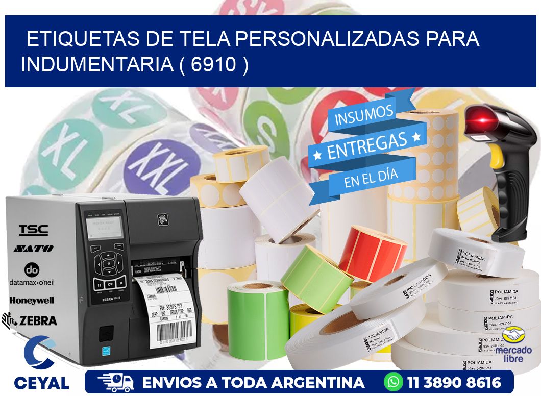 ETIQUETAS DE TELA PERSONALIZADAS PARA INDUMENTARIA ( 6910 )