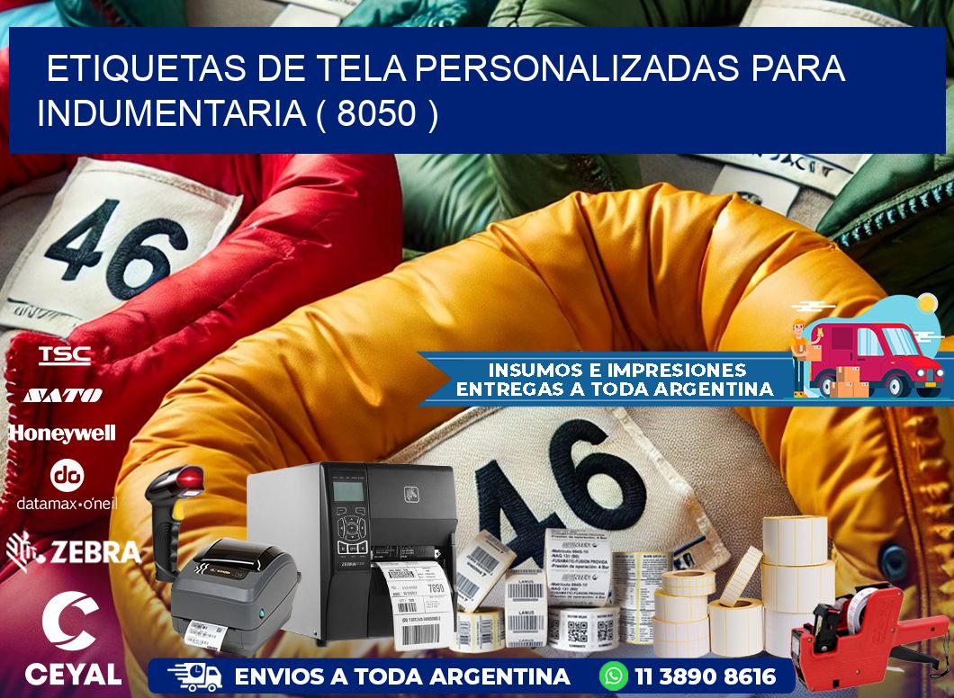 ETIQUETAS DE TELA PERSONALIZADAS PARA INDUMENTARIA ( 8050 )