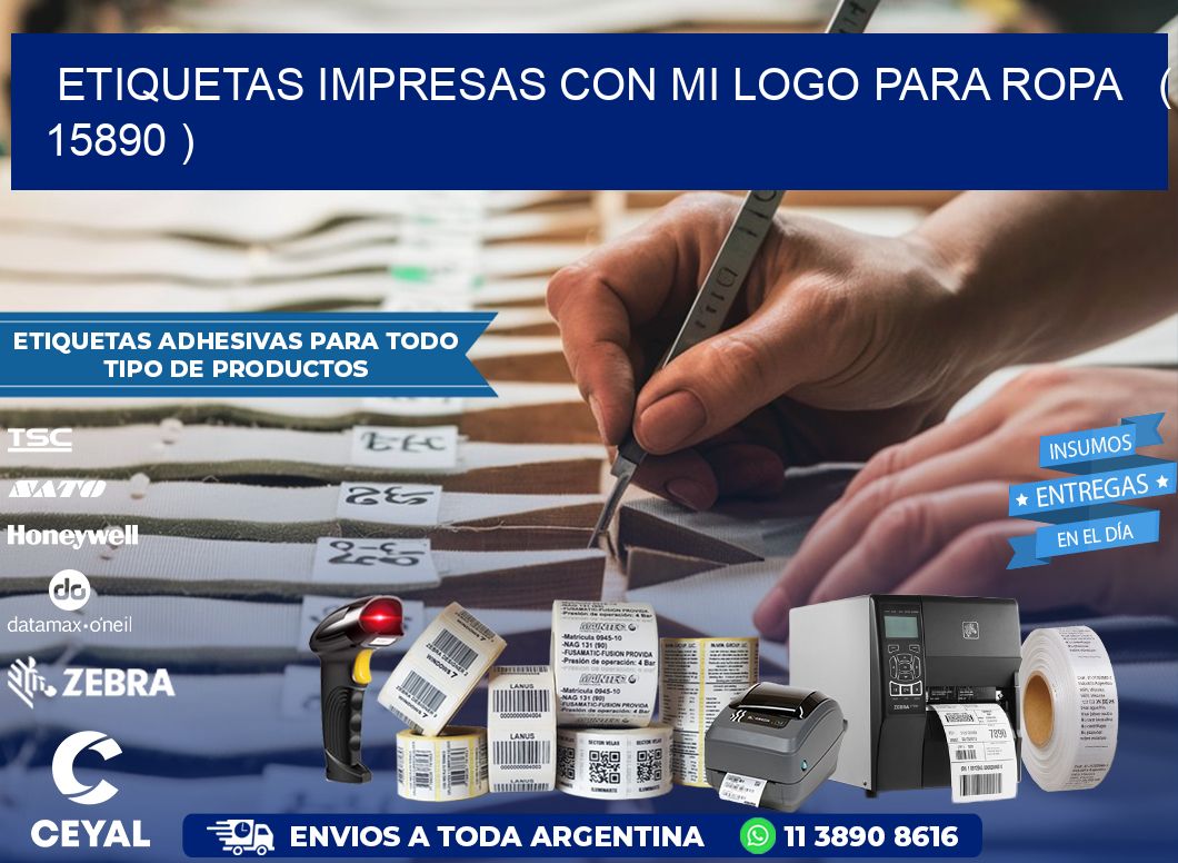 ETIQUETAS IMPRESAS CON MI LOGO PARA ROPA   ( 15890 )