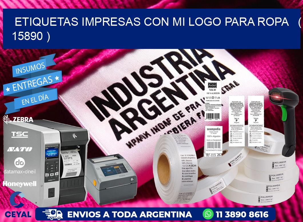 ETIQUETAS IMPRESAS CON MI LOGO PARA ROPA   ( 15890 )