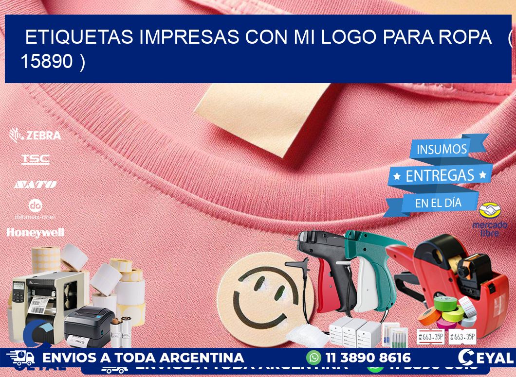 ETIQUETAS IMPRESAS CON MI LOGO PARA ROPA   ( 15890 )