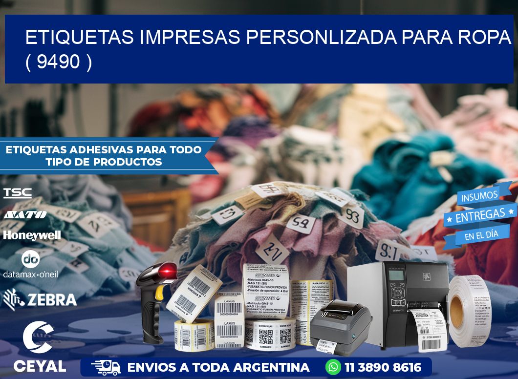 ETIQUETAS IMPRESAS PERSONLIZADA PARA ROPA   ( 9490 )