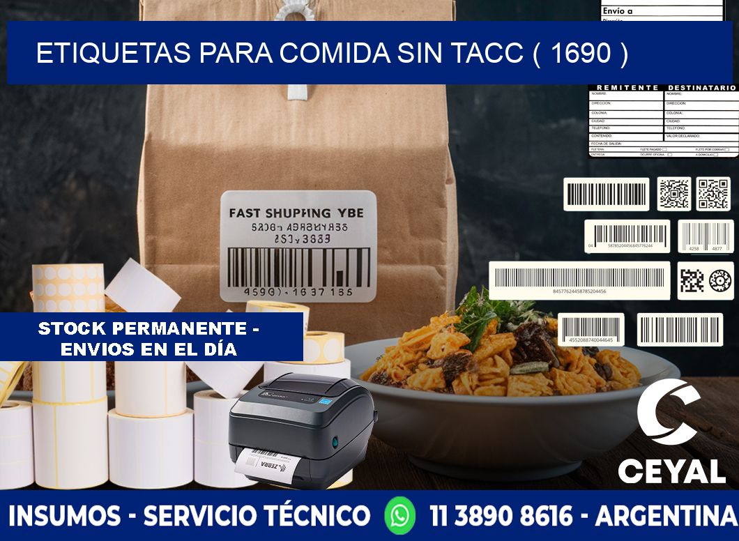 ETIQUETAS PARA COMIDA SIN TACC ( 1690 )