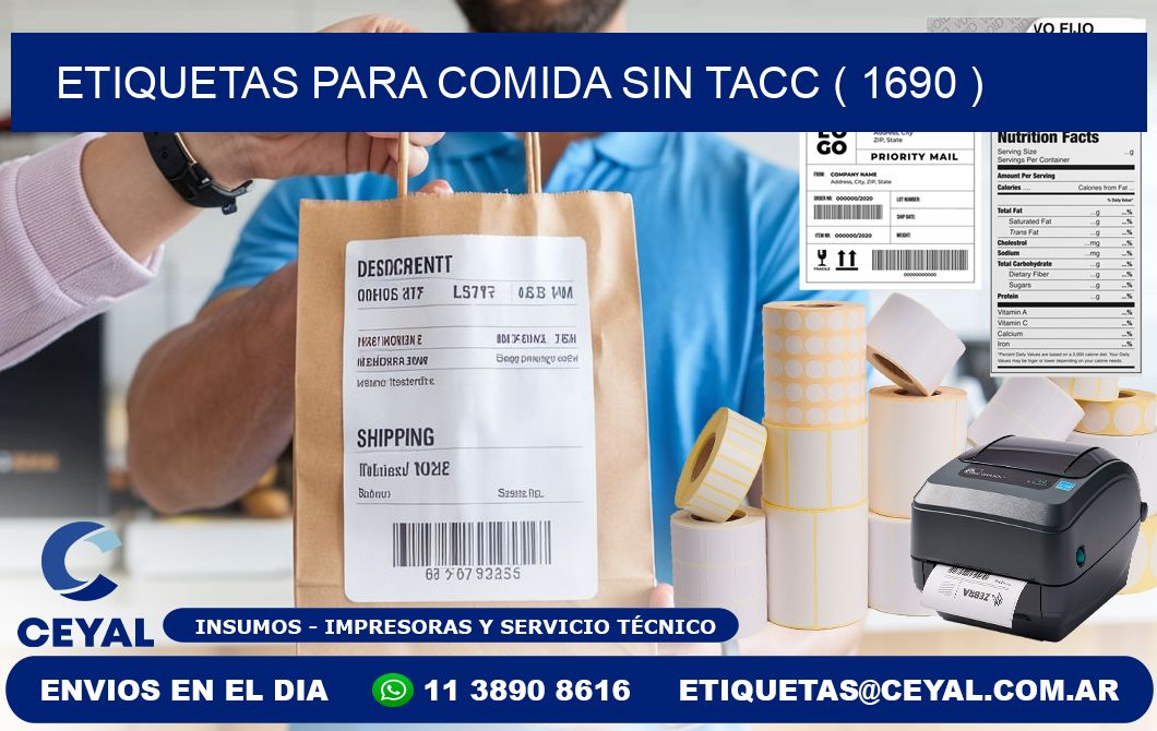 ETIQUETAS PARA COMIDA SIN TACC ( 1690 )