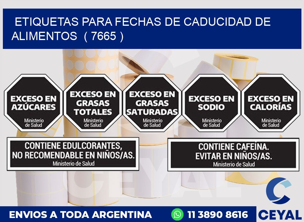 ETIQUETAS PARA FECHAS DE CADUCIDAD DE ALIMENTOS  ( 7665 )