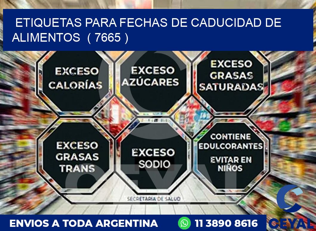 ETIQUETAS PARA FECHAS DE CADUCIDAD DE ALIMENTOS  ( 7665 )
