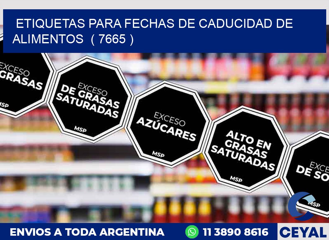 ETIQUETAS PARA FECHAS DE CADUCIDAD DE ALIMENTOS  ( 7665 )