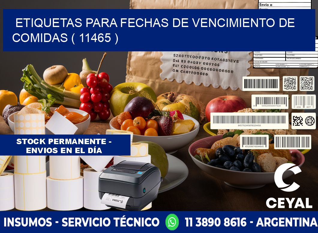 ETIQUETAS PARA FECHAS DE VENCIMIENTO DE COMIDAS ( 11465 )