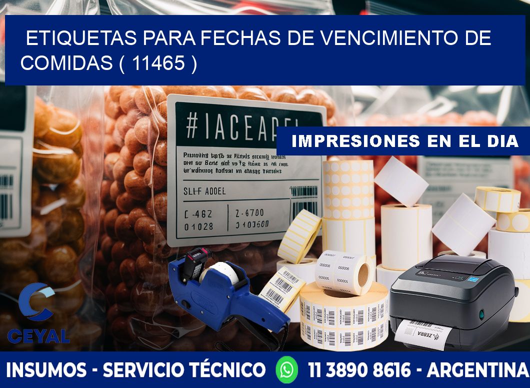 ETIQUETAS PARA FECHAS DE VENCIMIENTO DE COMIDAS ( 11465 )