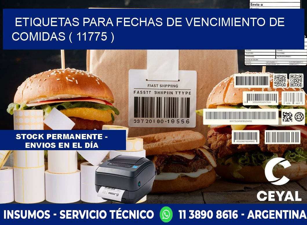 ETIQUETAS PARA FECHAS DE VENCIMIENTO DE COMIDAS ( 11775 )
