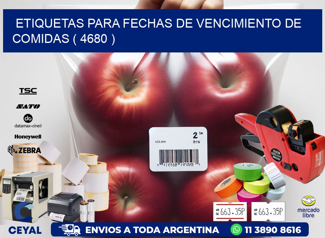 ETIQUETAS PARA FECHAS DE VENCIMIENTO DE COMIDAS ( 4680 )