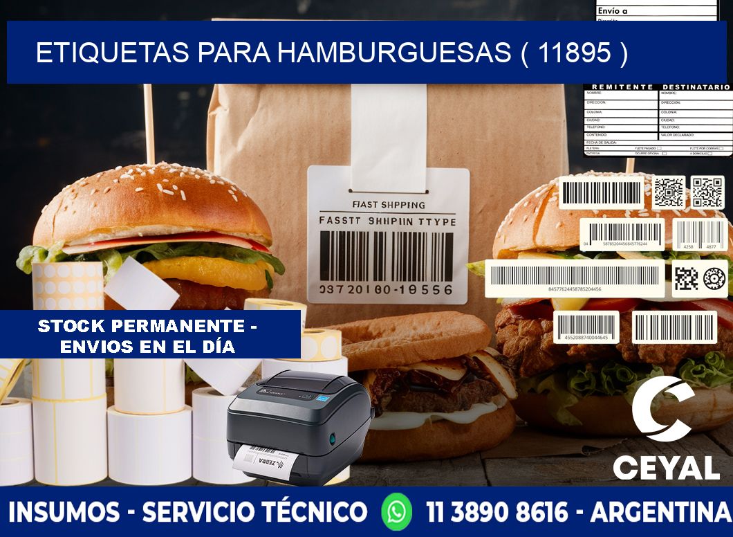 ETIQUETAS PARA HAMBURGUESAS ( 11895 )