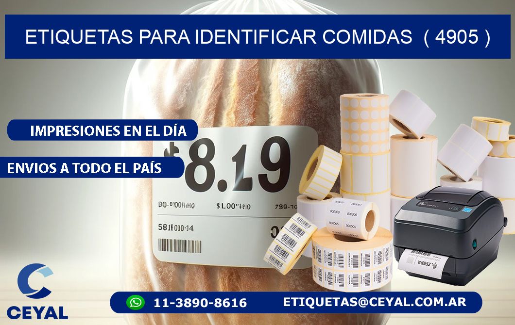 ETIQUETAS PARA IDENTIFICAR COMIDAS  ( 4905 )