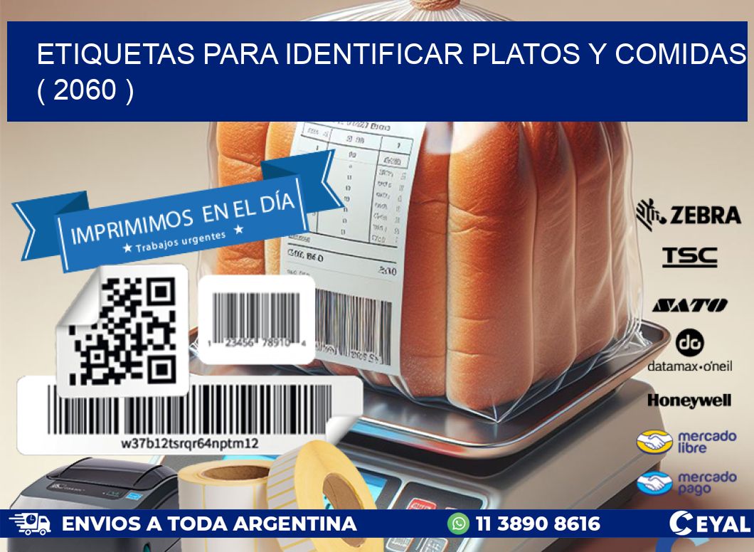 ETIQUETAS PARA IDENTIFICAR PLATOS Y COMIDAS  ( 2060 )