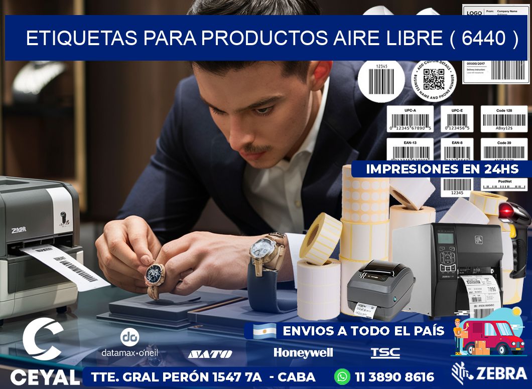 ETIQUETAS PARA PRODUCTOS AIRE LIBRE ( 6440 )
