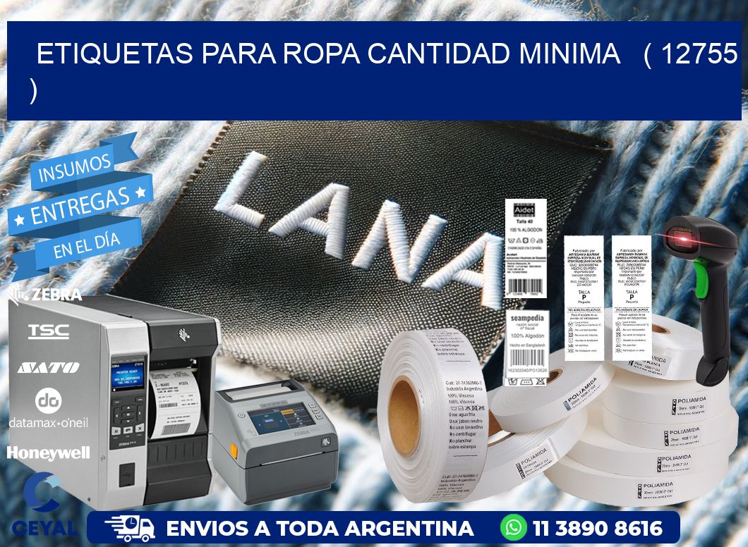 ETIQUETAS PARA ROPA CANTIDAD MINIMA   ( 12755 )