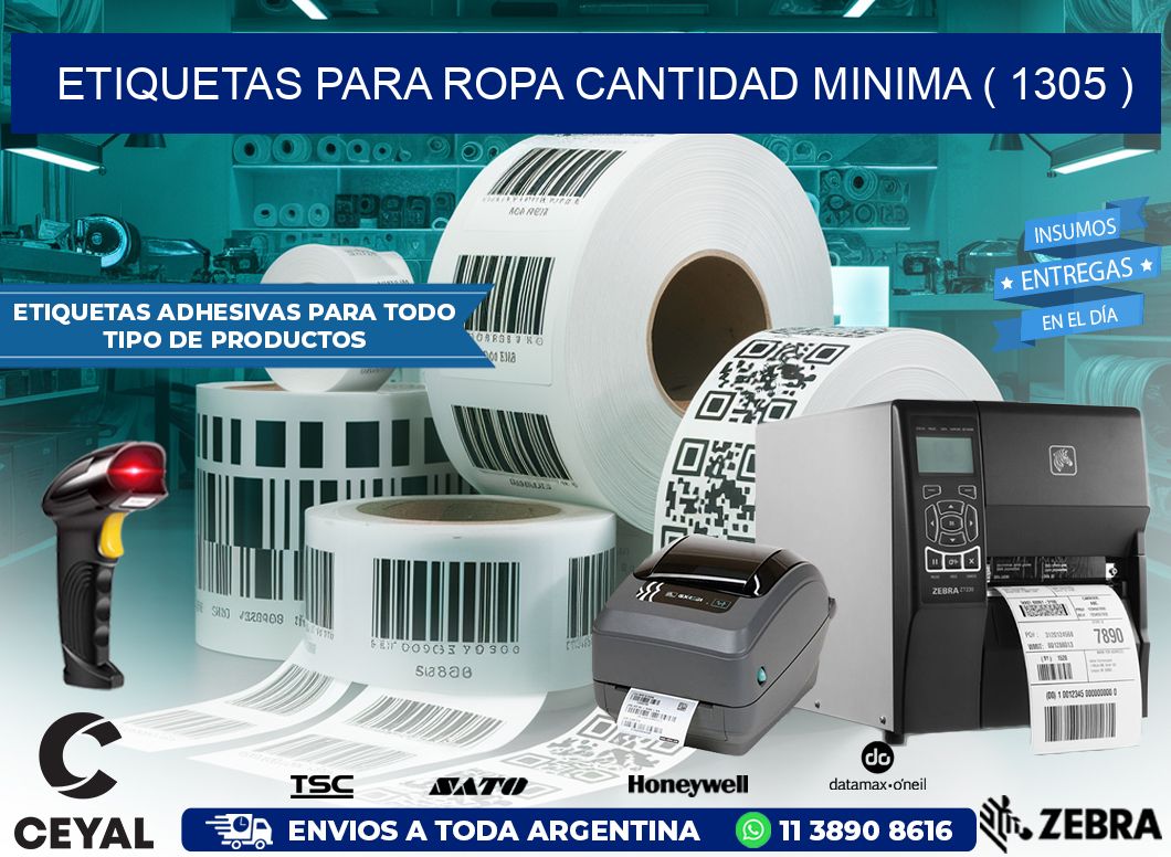 ETIQUETAS PARA ROPA CANTIDAD MINIMA ( 1305 )