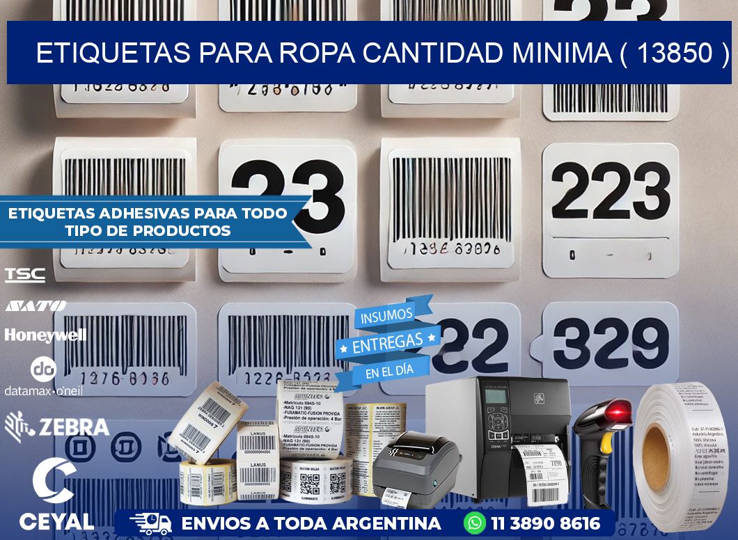 ETIQUETAS PARA ROPA CANTIDAD MINIMA ( 13850 )