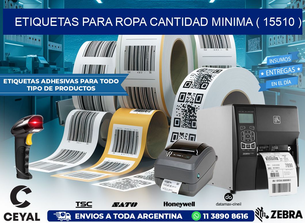 ETIQUETAS PARA ROPA CANTIDAD MINIMA ( 15510 )