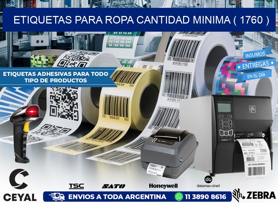 ETIQUETAS PARA ROPA CANTIDAD MINIMA ( 1760 )