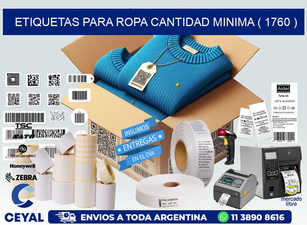 ETIQUETAS PARA ROPA CANTIDAD MINIMA ( 1760 )