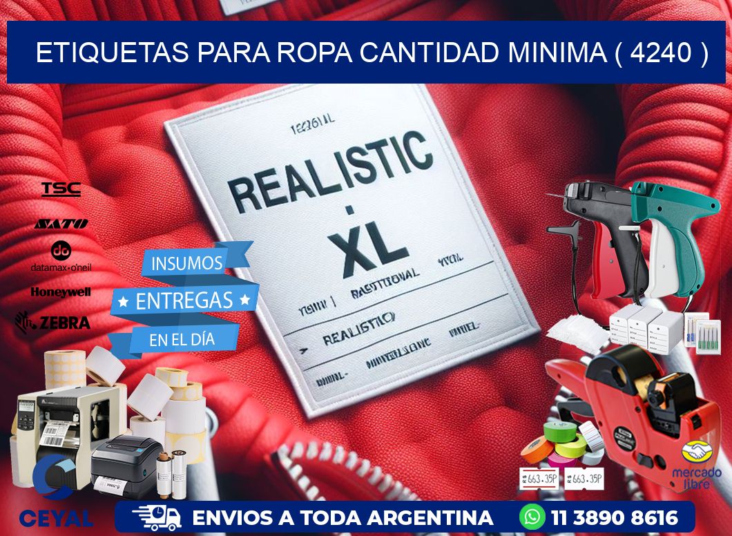 ETIQUETAS PARA ROPA CANTIDAD MINIMA ( 4240 )