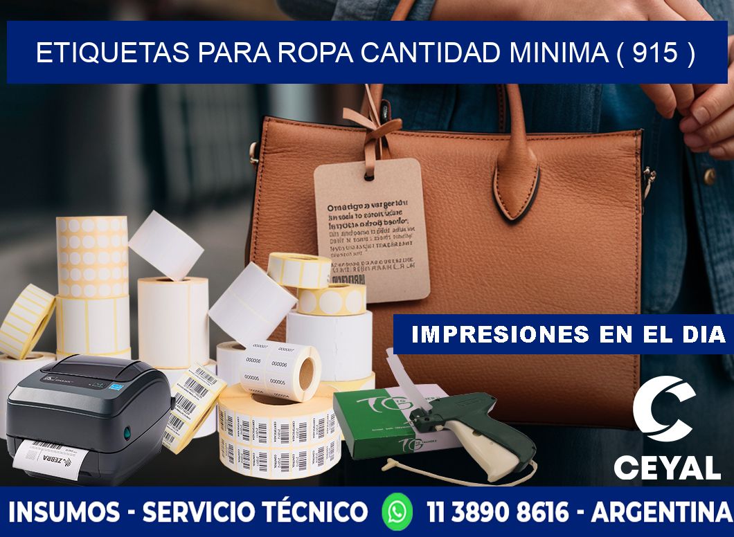 ETIQUETAS PARA ROPA CANTIDAD MINIMA ( 915 )