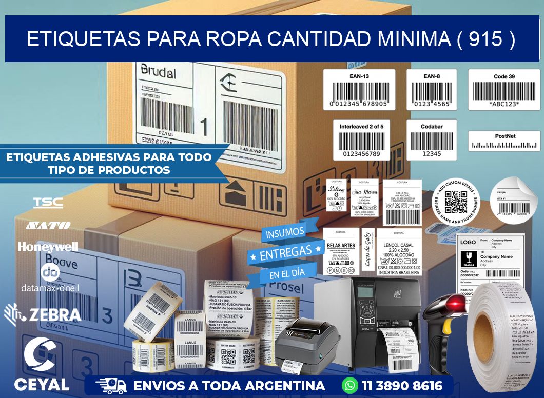 ETIQUETAS PARA ROPA CANTIDAD MINIMA ( 915 )