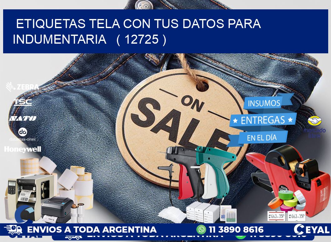 ETIQUETAS TELA CON TUS DATOS PARA INDUMENTARIA   ( 12725 )
