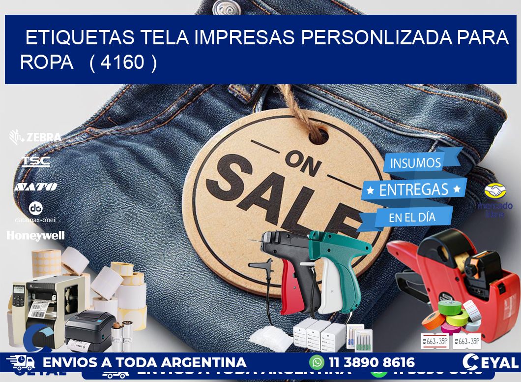 ETIQUETAS TELA IMPRESAS PERSONLIZADA PARA ROPA   ( 4160 )