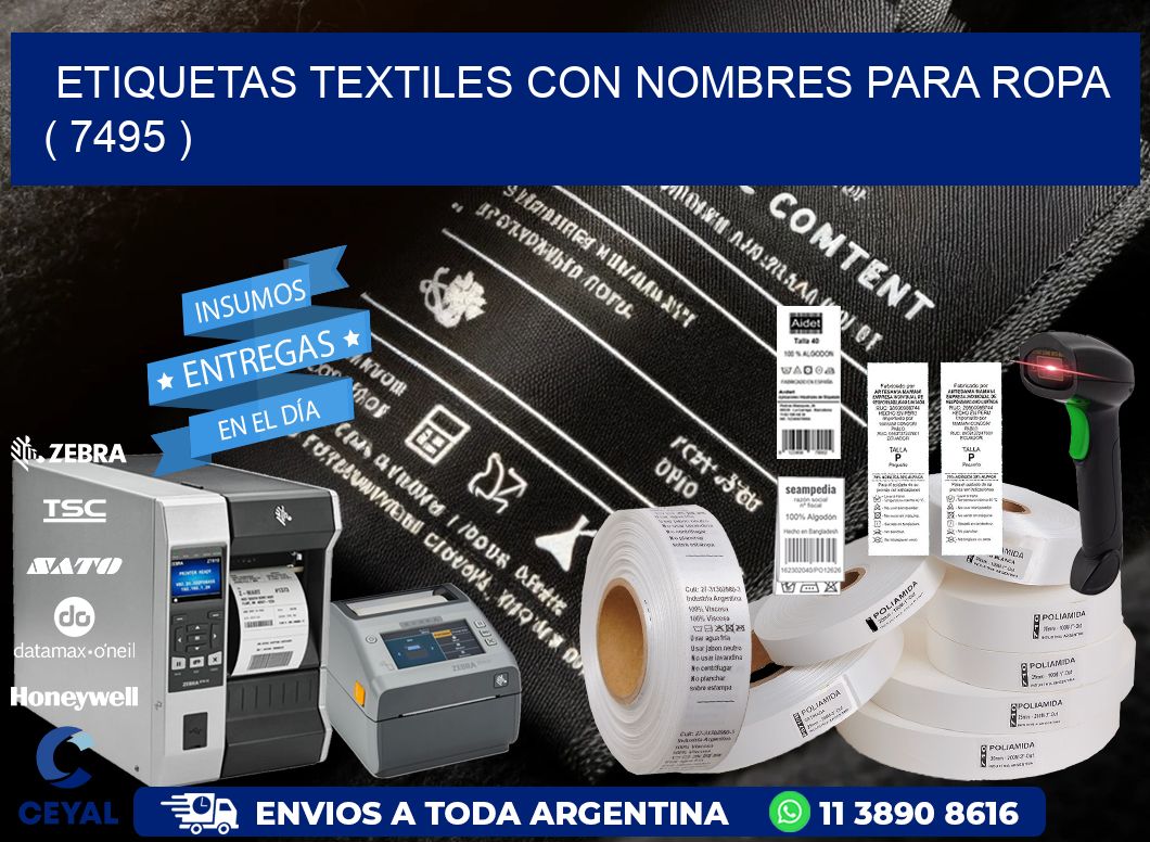 ETIQUETAS TEXTILES CON NOMBRES PARA ROPA   ( 7495 )