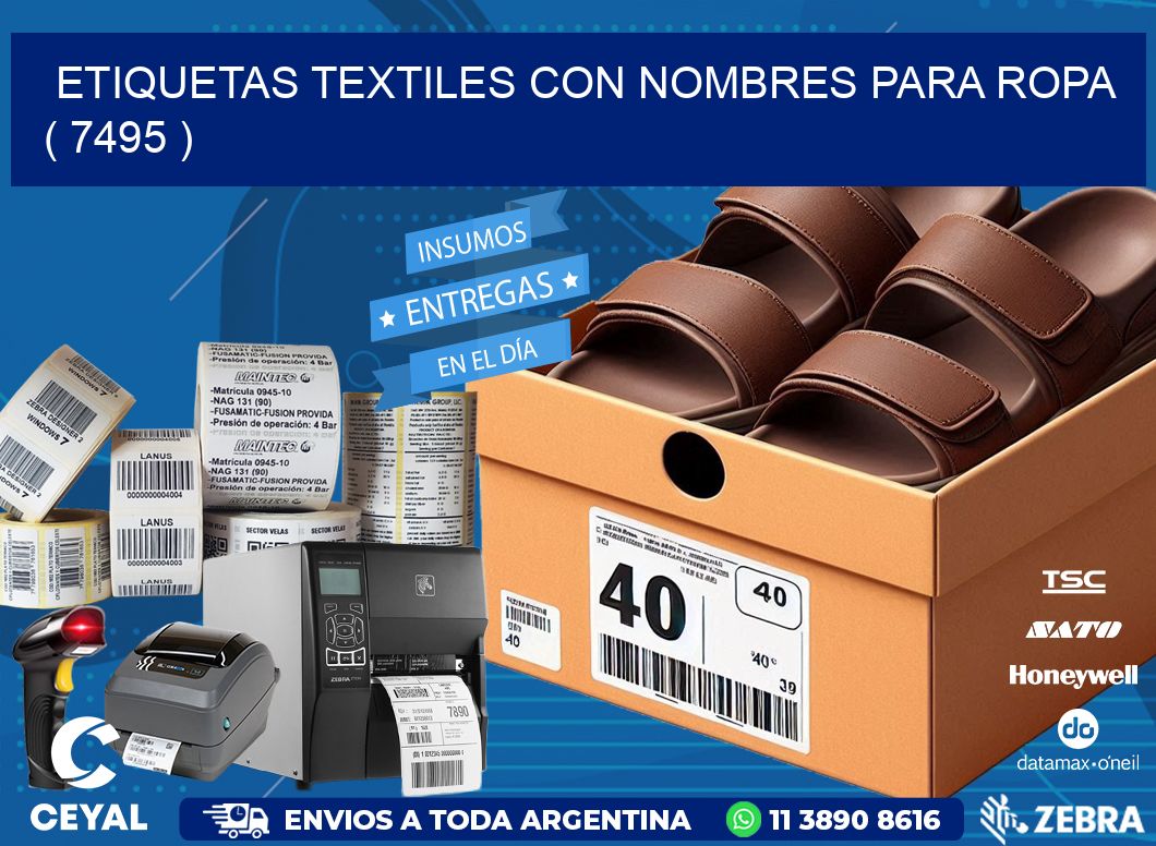 ETIQUETAS TEXTILES CON NOMBRES PARA ROPA   ( 7495 )