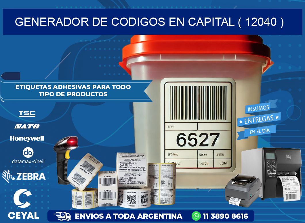 GENERADOR DE CODIGOS EN CAPITAL ( 12040 )