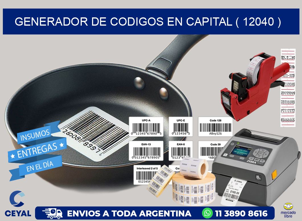 GENERADOR DE CODIGOS EN CAPITAL ( 12040 )