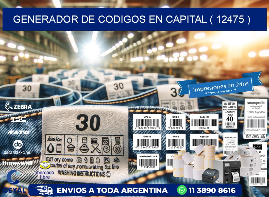 GENERADOR DE CODIGOS EN CAPITAL ( 12475 )