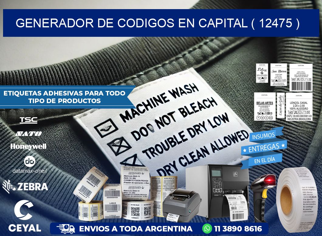 GENERADOR DE CODIGOS EN CAPITAL ( 12475 )