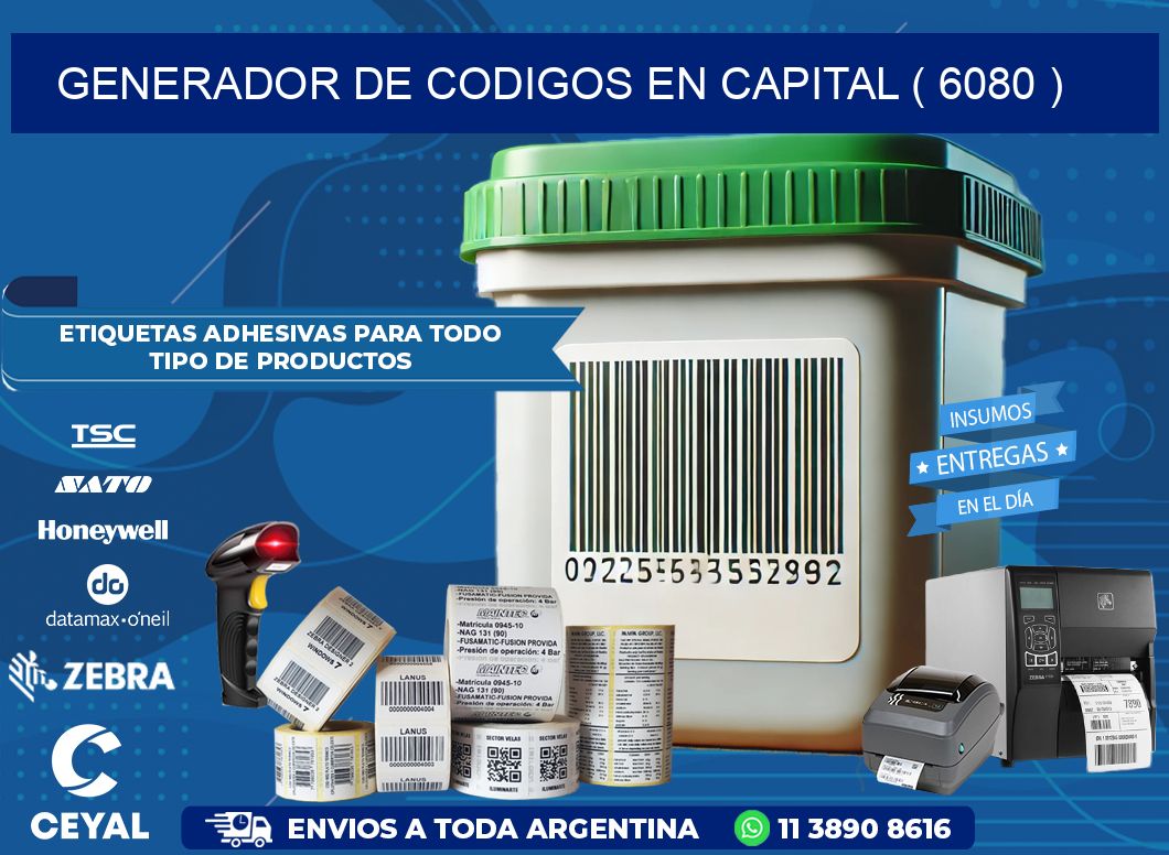 GENERADOR DE CODIGOS EN CAPITAL ( 6080 )