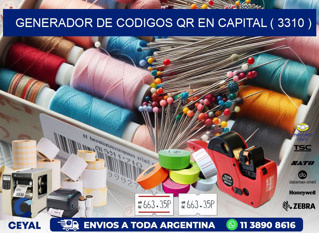 GENERADOR DE CODIGOS QR EN CAPITAL ( 3310 )