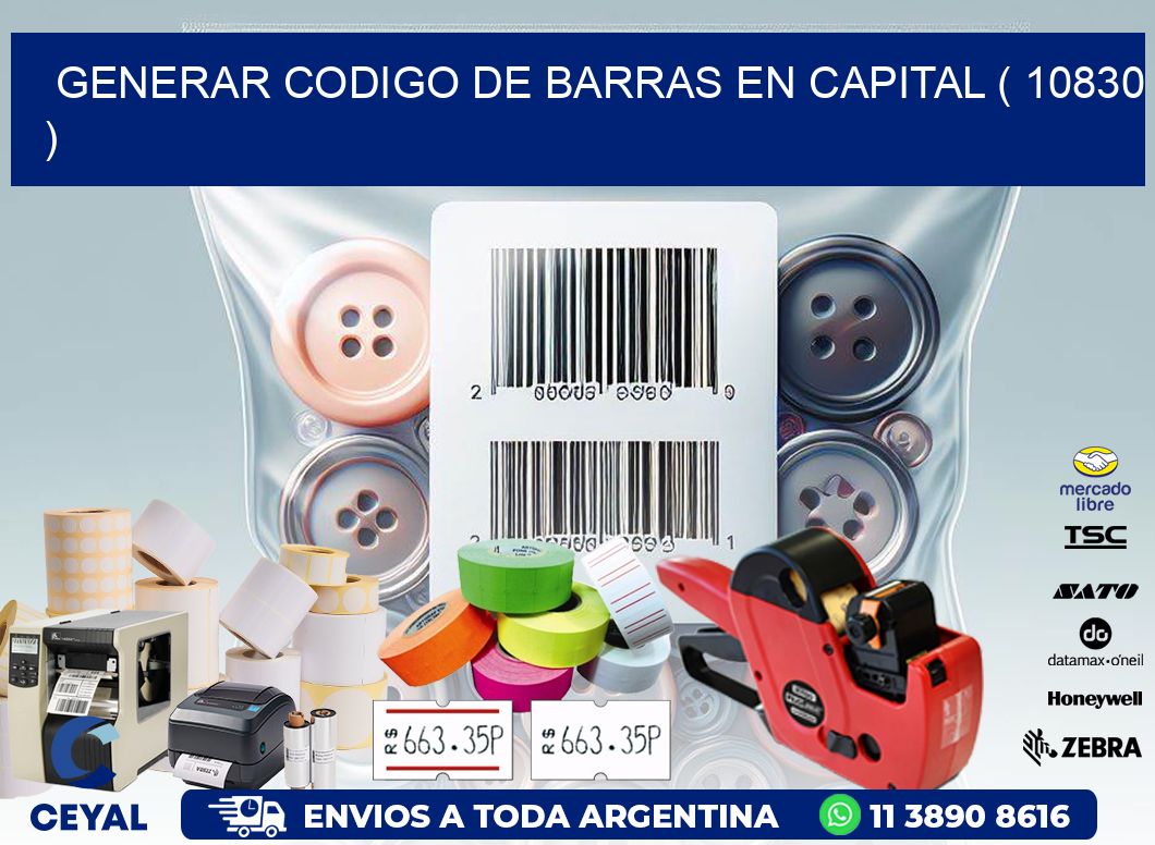 GENERAR CODIGO DE BARRAS EN CAPITAL ( 10830 )