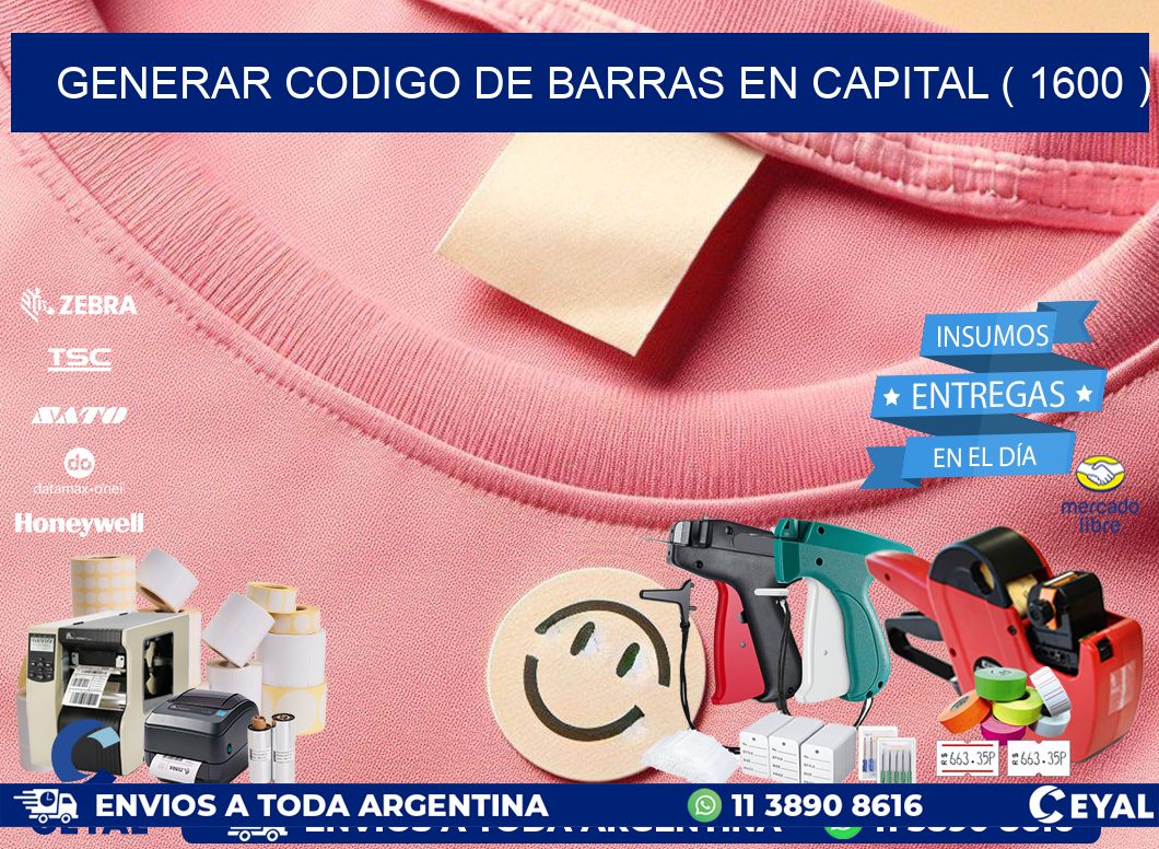 GENERAR CODIGO DE BARRAS EN CAPITAL ( 1600 )