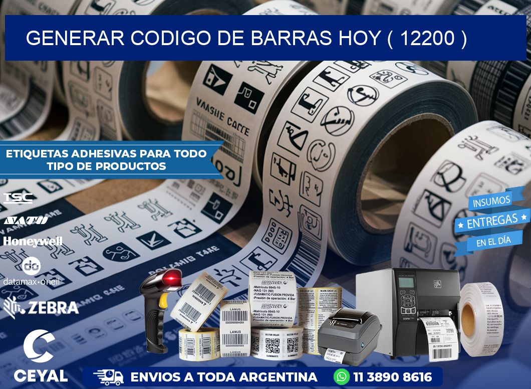 GENERAR CODIGO DE BARRAS HOY ( 12200 )
