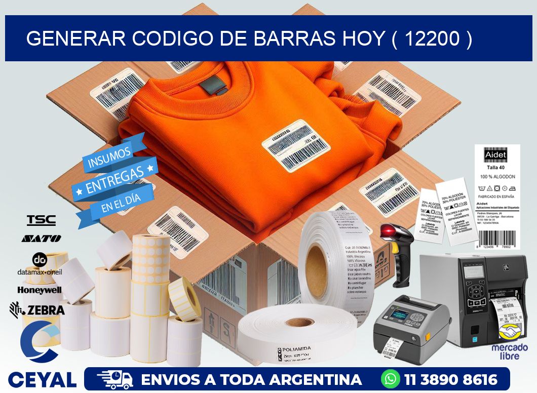GENERAR CODIGO DE BARRAS HOY ( 12200 )