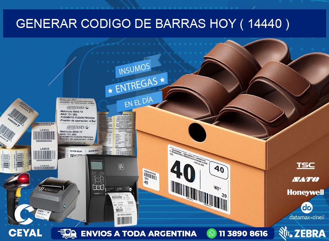GENERAR CODIGO DE BARRAS HOY ( 14440 )