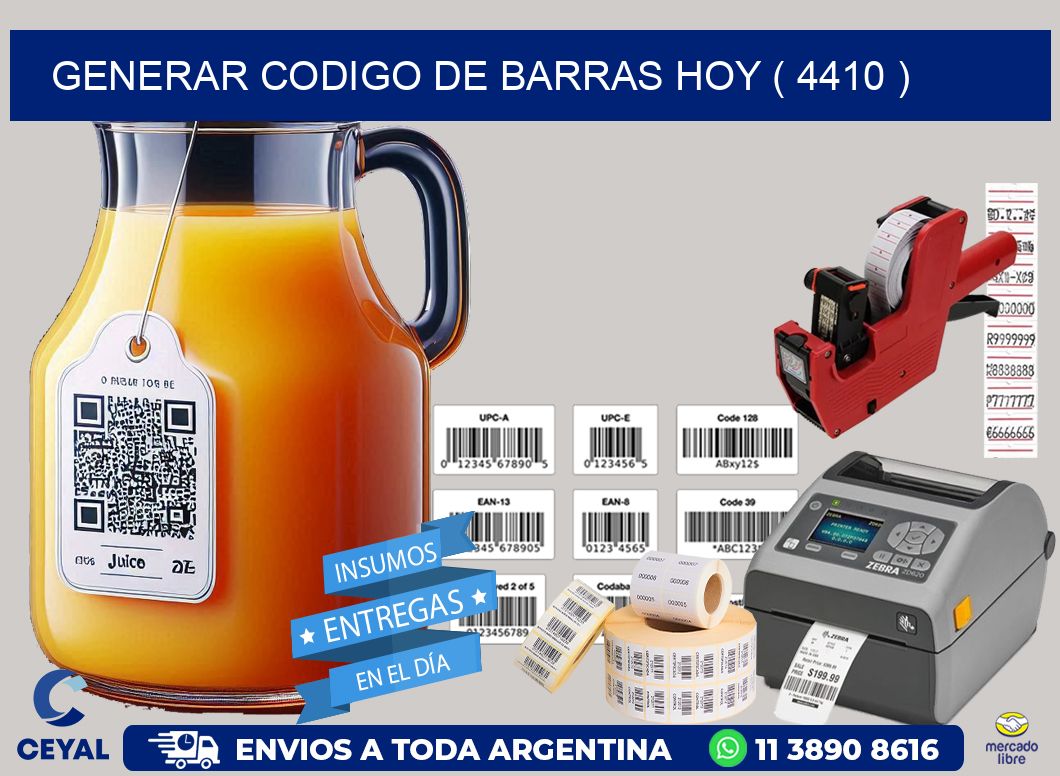 GENERAR CODIGO DE BARRAS HOY ( 4410 )