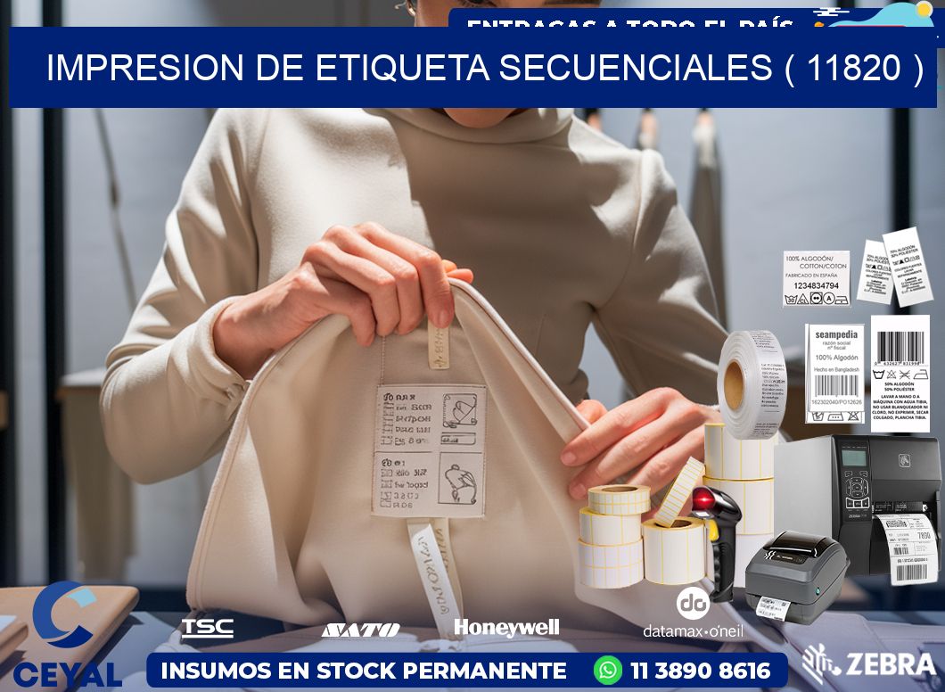 IMPRESION DE ETIQUETA SECUENCIALES ( 11820 )